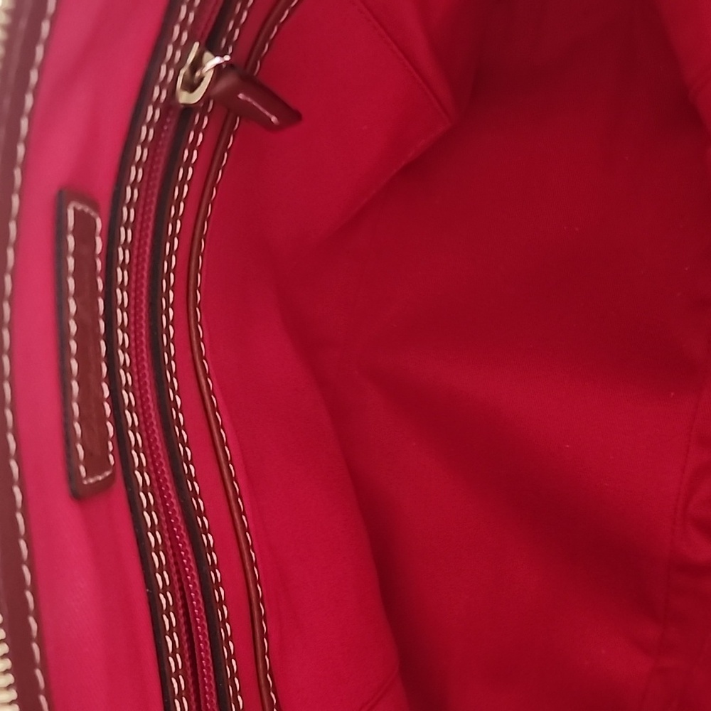Dooney & Bourke Orange and Brown Satchel - Picture 5 of 7